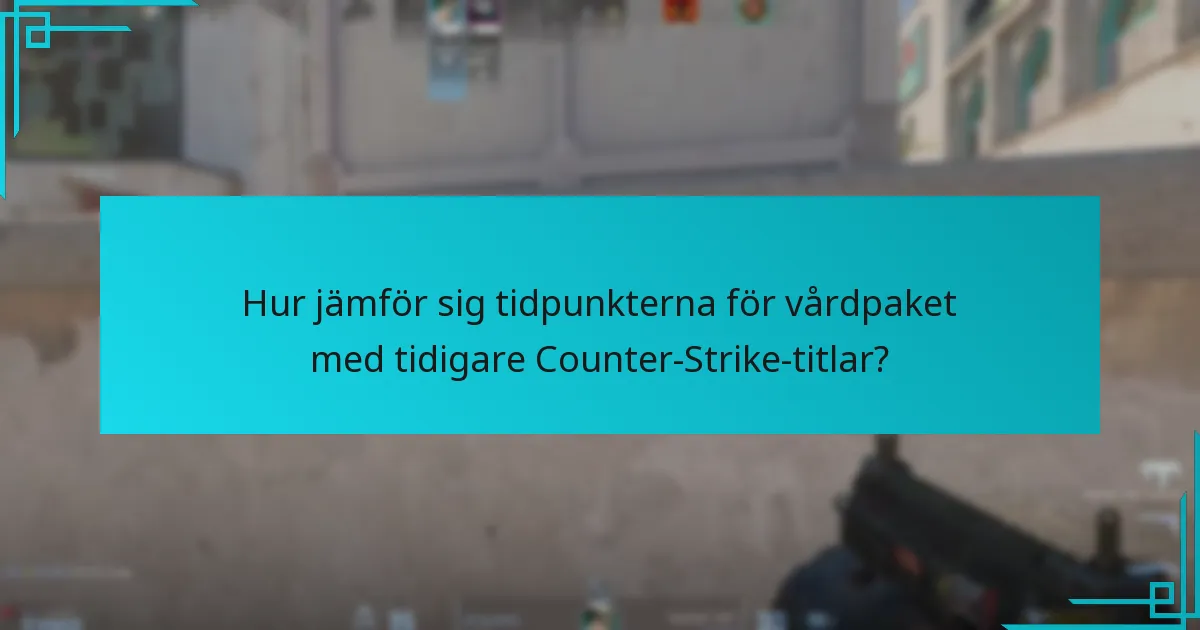 Hur jämför sig tidpunkterna för vårdpaket med tidigare Counter-Strike-titlar?