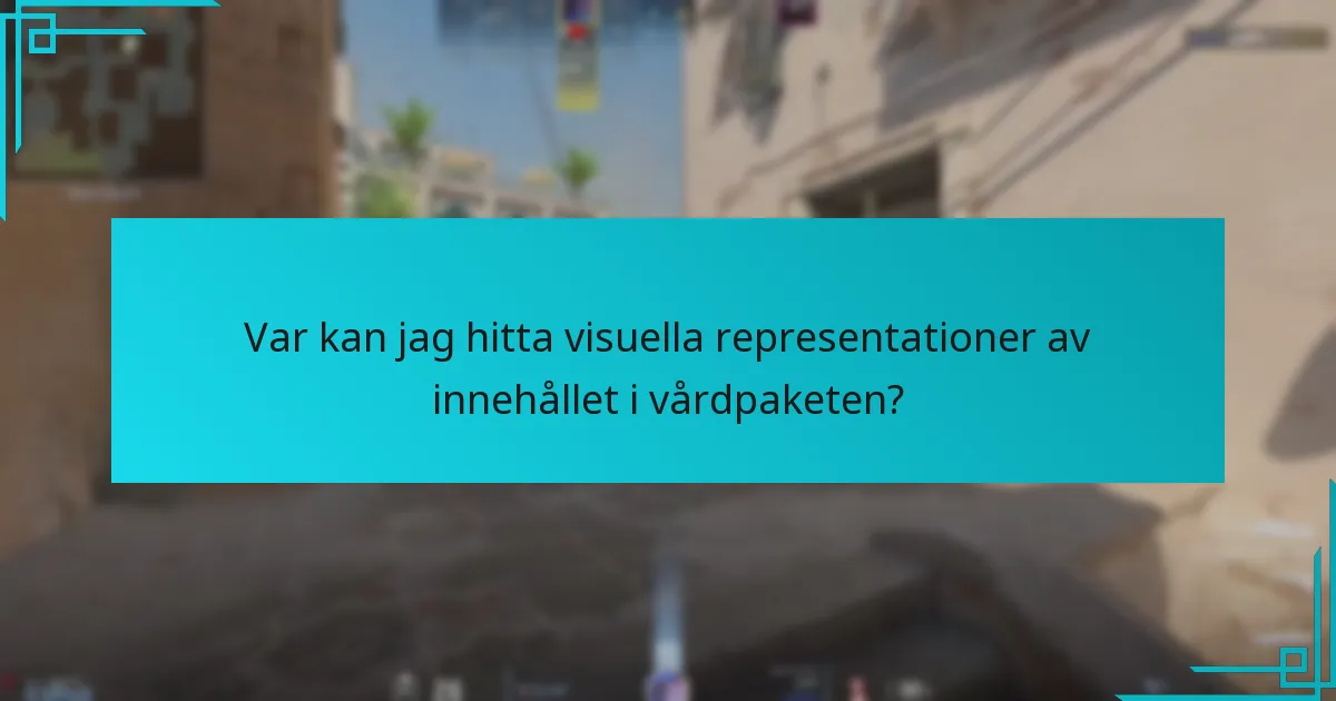 Var kan jag hitta visuella representationer av innehållet i vårdpaketen?