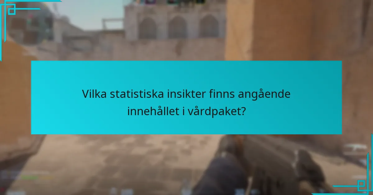 Vilka statistiska insikter finns angående innehållet i vårdpaket?