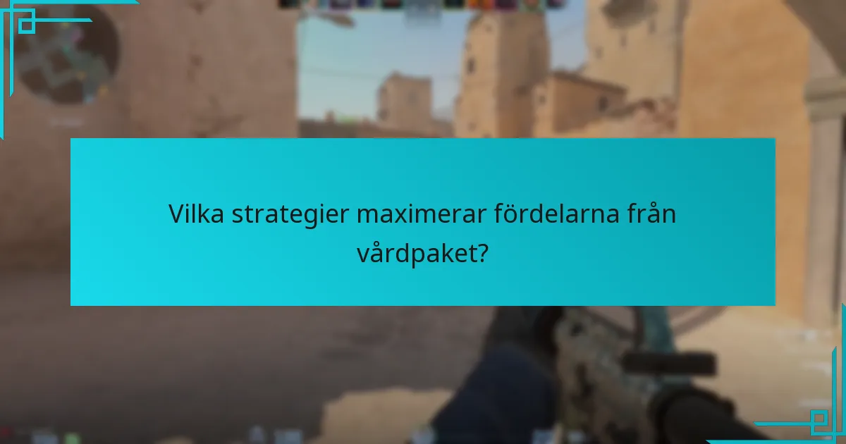 Vilka strategier maximerar fördelarna från vårdpaket?